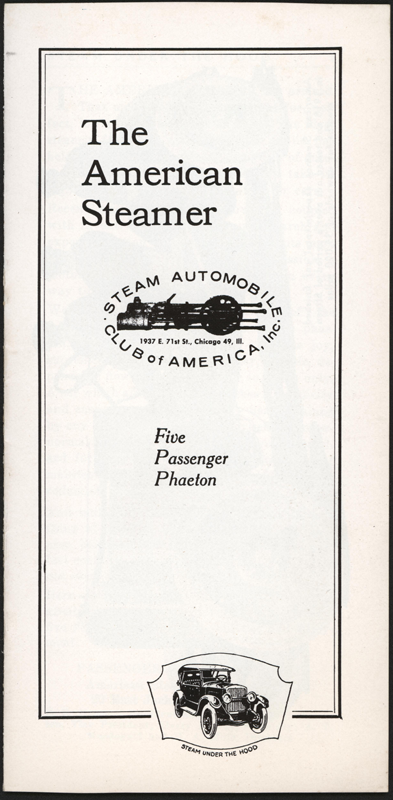 American Steam Truck Company brochure, ca: 1920 - 1921, Automobile, SACA Reprint