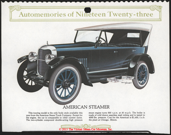 American Steam Truck Company, Automemories Calendar, George Morales,