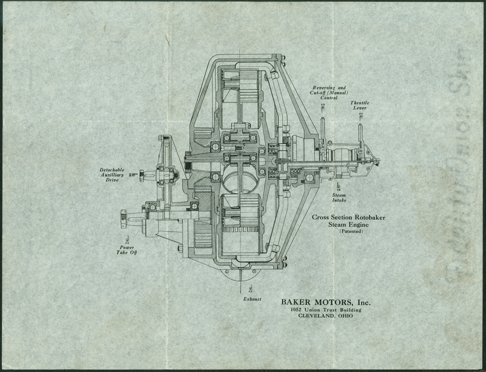 Baker Steam Motors Drawing