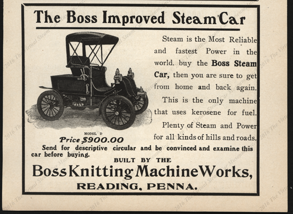 Boss Knitting Machine Company, 1904, Cycle and Automobile Trade Journal Advertisement