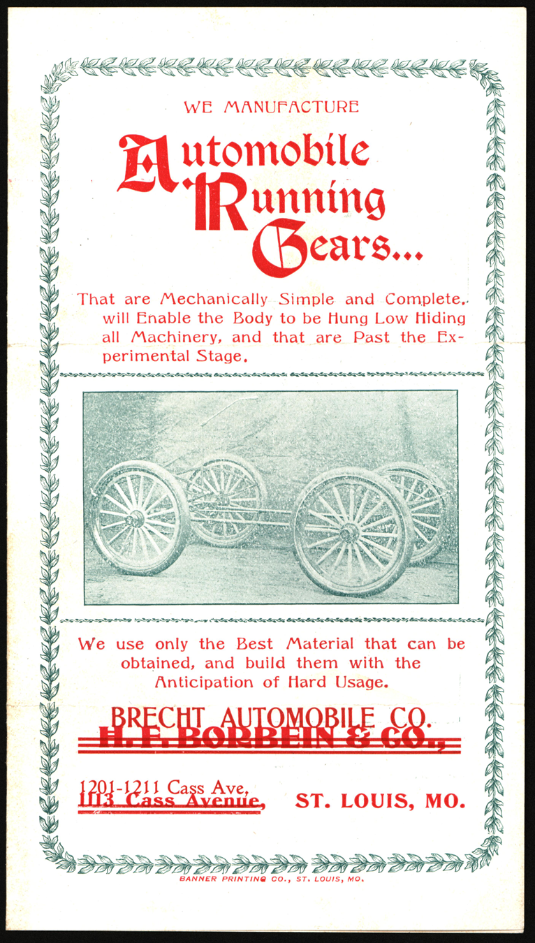 Brecht Automobile Company, 1901 Trade Catalogue