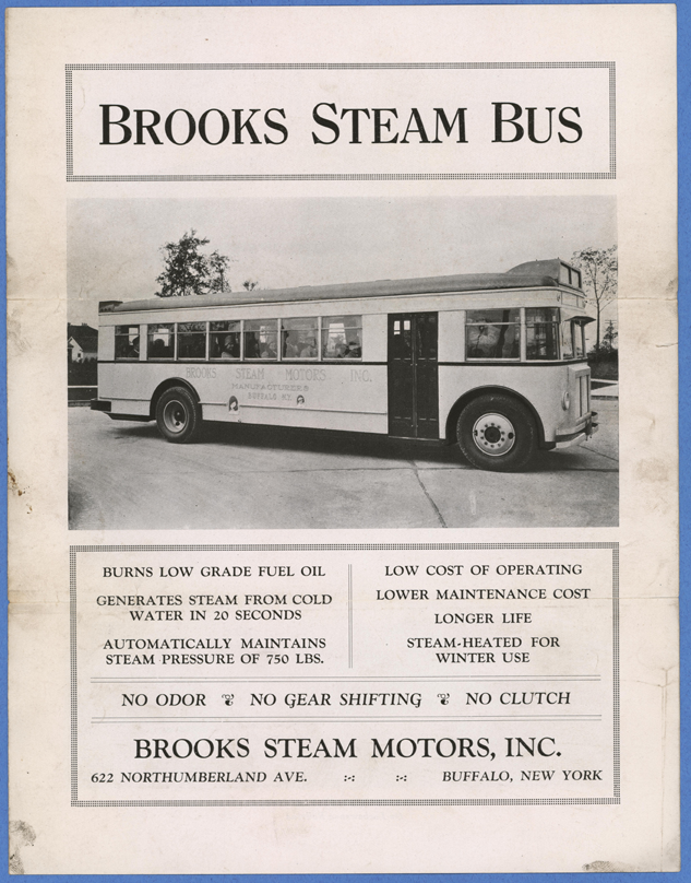 Brooks Steam Motors, Inc., ca: 1929 Steam Bus with ACF Metropolitan Body