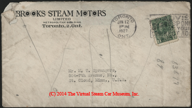 Brooks Steam Motors, Ltd., January 12, 1927, Sprangers