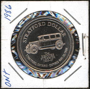 Brooks Steam Motors, Ltd., 1986 Commemorative Coin, Ontario, CA