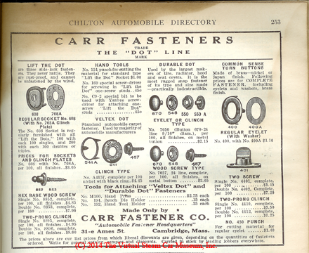 Carr Fastener Company, Magazine Advertisement