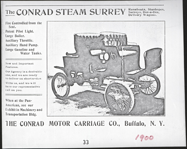 Conrad Motor Carriage Company, Magazine Advertisement