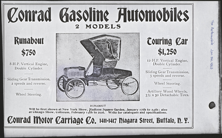 Contad Motor Carriage Company, January 24, 1903, The Automobile, photocopy.