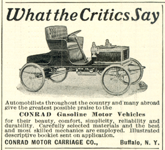 Conrad Motor Carriage Company, March 28, 1903 Scientific American Advertisement