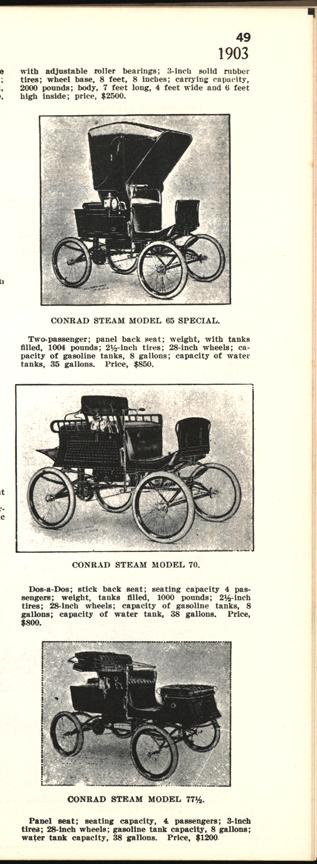 Contad Motor Carriage Company, 1902 unknown magazine advertisement