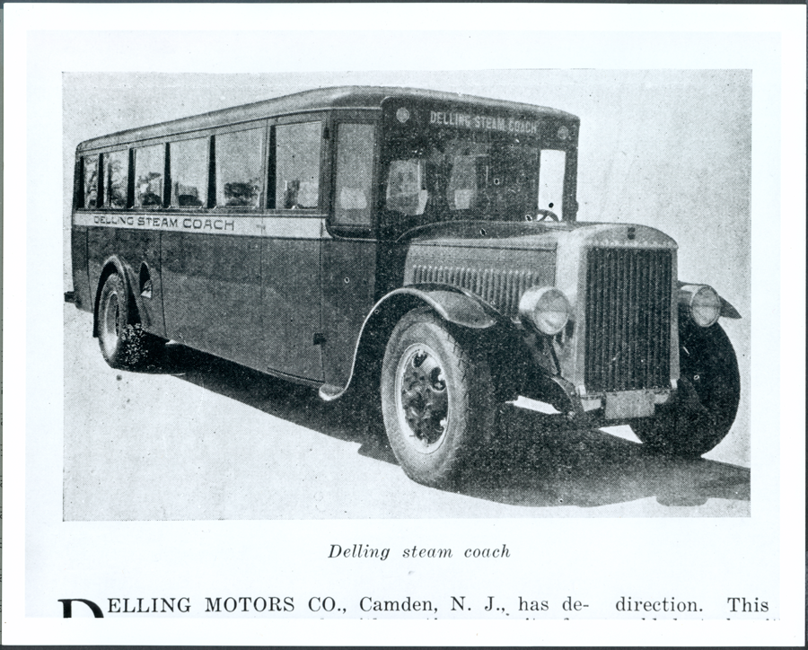 Delling Motors Company Bus, ca: 1929?  Delling Steam Coach