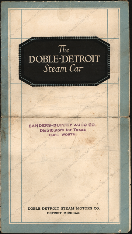 Doble-Detroit Steam Motors Company, 1917 Advertising Brochure