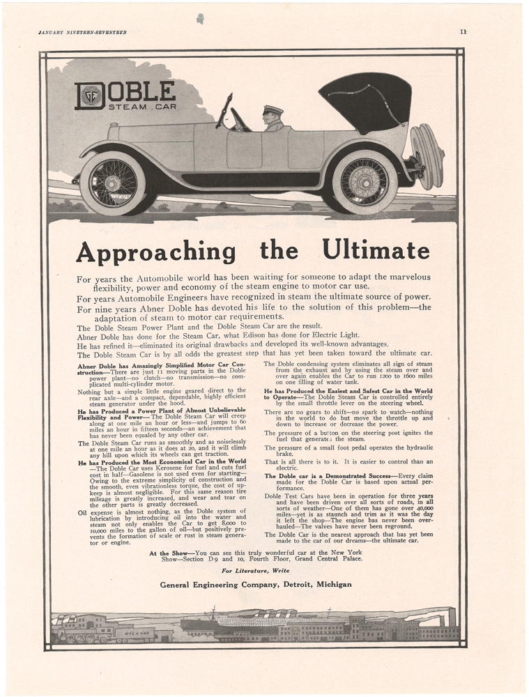 General Engineering Company, Magazine Advertisement, Motor Life Including Motor Print, Janaury 1917, p. 11