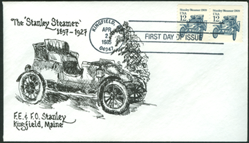 1985 FDC Stanley Steamer Stamp