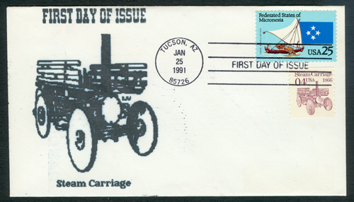 4 Cent Dudgeon Steam Wagon Stamp