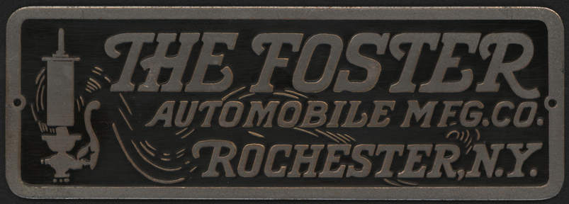 Foster Automobile Manufacturing Company Name Plate