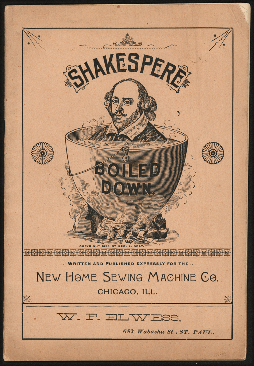 New Home Sewing Machine Company, Advertising Booklet, Shakespere Boiled Down