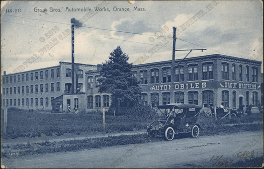 Grout Brothers Automobile Company Factory, Post Card, ca: 1907 - 1909, 