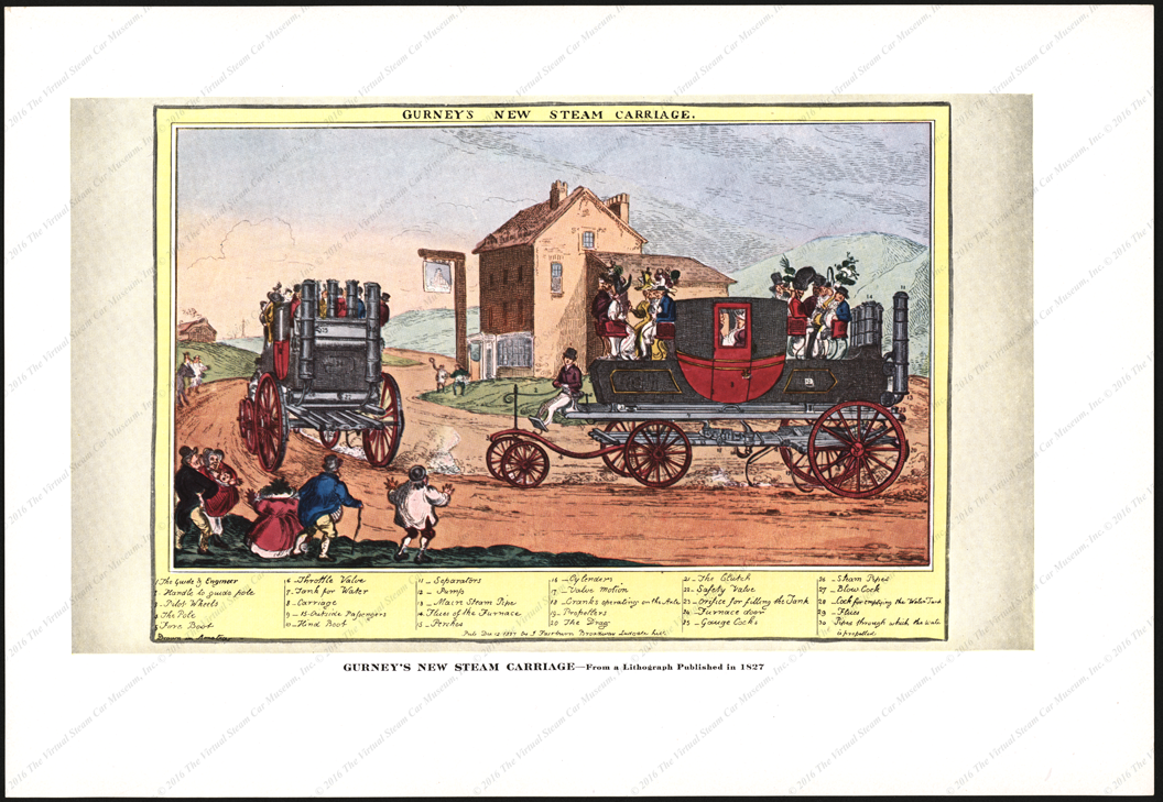 Goldsworthy Gurney Steam Carriage, 20th century print, Front