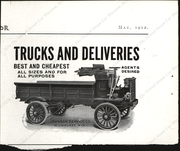 Johnson Service Company, May 1912, Agents Desired