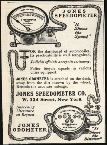 Jones Speedometer Company Magazine Advertisement, 1904