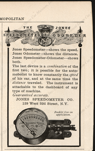 Jones Speedometer Company, 1905 Cosmopolitan Magazine Advertisement