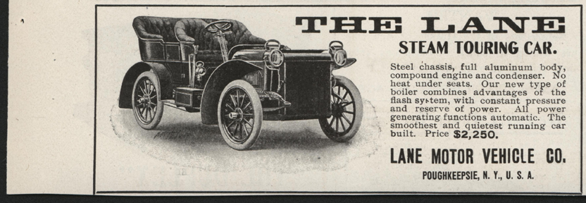 Lane Motor Vehicle Company Magazine Advertisement, Horseless Age, March 8, 1905, p. xxxvii Conde Collection