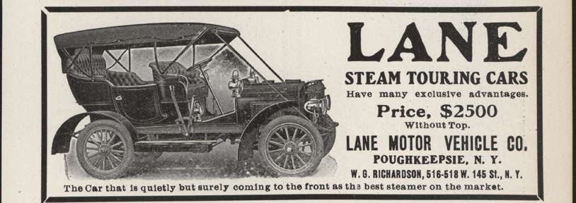 Lane Motor Vehicle Company Magazine Advertisement, March 1907, Cycle and Autombile Trade Journal, p. 453, Conde Collection