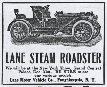 Lane Motor Vehicle Company Magazine Advertisement, Cycle and Automobile Trade Journal, January 1909, p. 408, Photocopy, Conde Collection