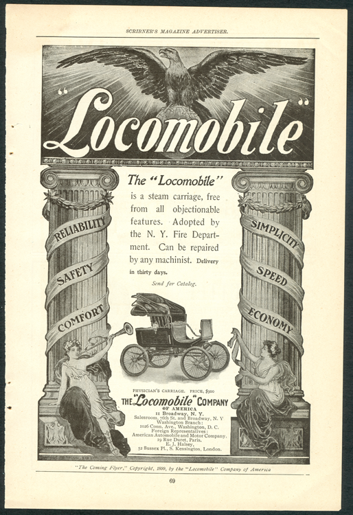 Locomobile Advertisement Scribner's March 1900 p 69