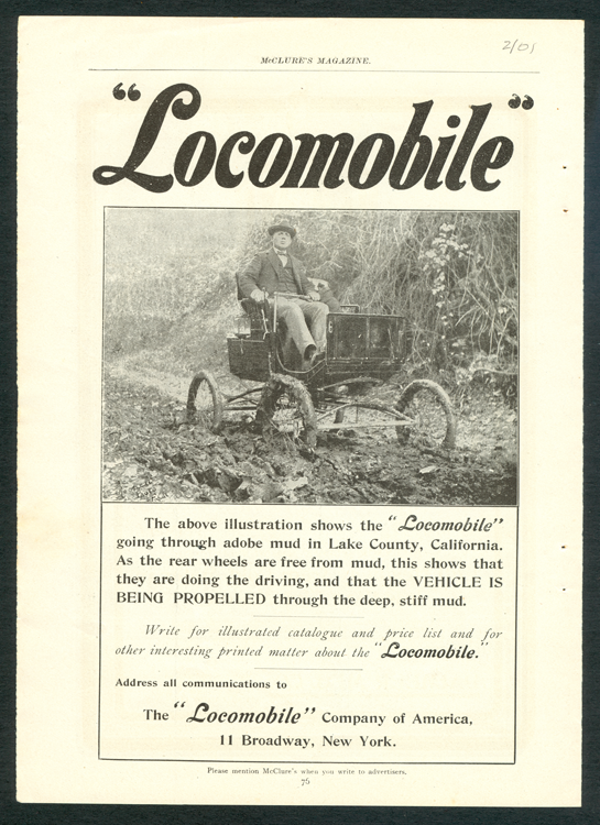 Locomobile Company of America, McClure's Magazine, February 1901, p. 76.