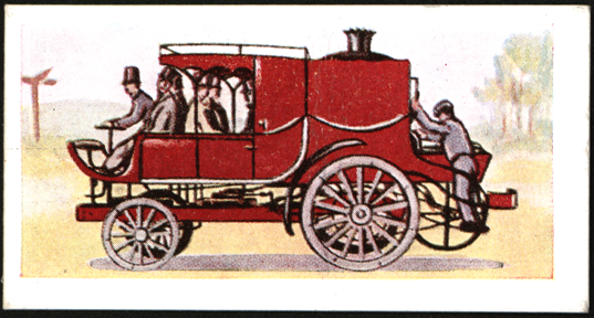 Macaroni & Squires Steam Carriage, 1832 - 1824, Cigarette Card