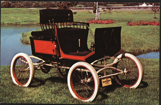 Malden Automobile Company Steam Car, 1898,  Zimmerman's Automoborama, Post Card Fron