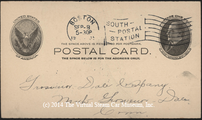 Mason Regulator Company Business Reply Post Card 1905 Mason Steam Specialties