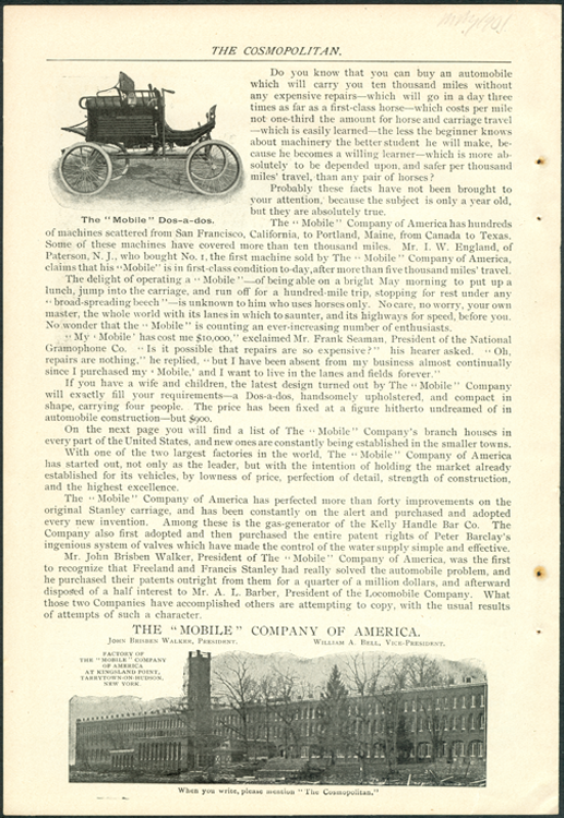 Mobile Company of America Cosmopolitan May 1901