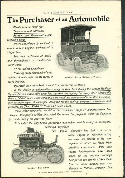 Mobile Company of America Cosmopolitan December 1901