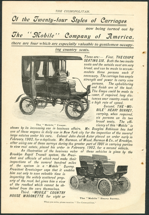 Mobile Company of America Cosmopolitan March 1902