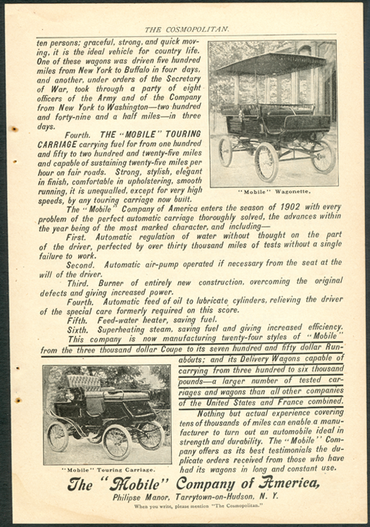 Mobile Company of America Cosmopolitan March 1902