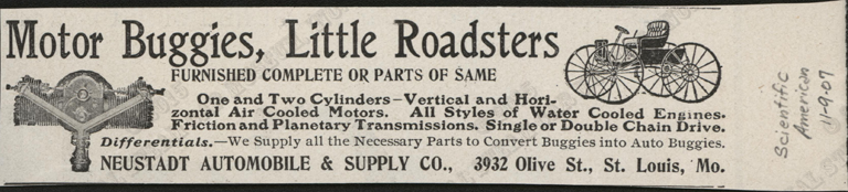 Neustadt Automobile and Supply Company, September 7, 1911, Scientific American, Conde Collection.