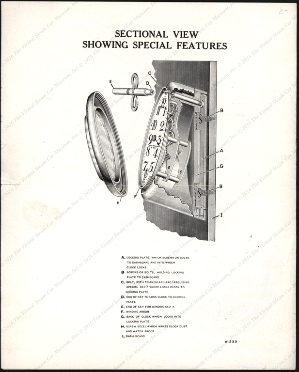 New Haven Clock Company Trade Catalogue, ca: 1915, Aftermarket Automobile Clocks