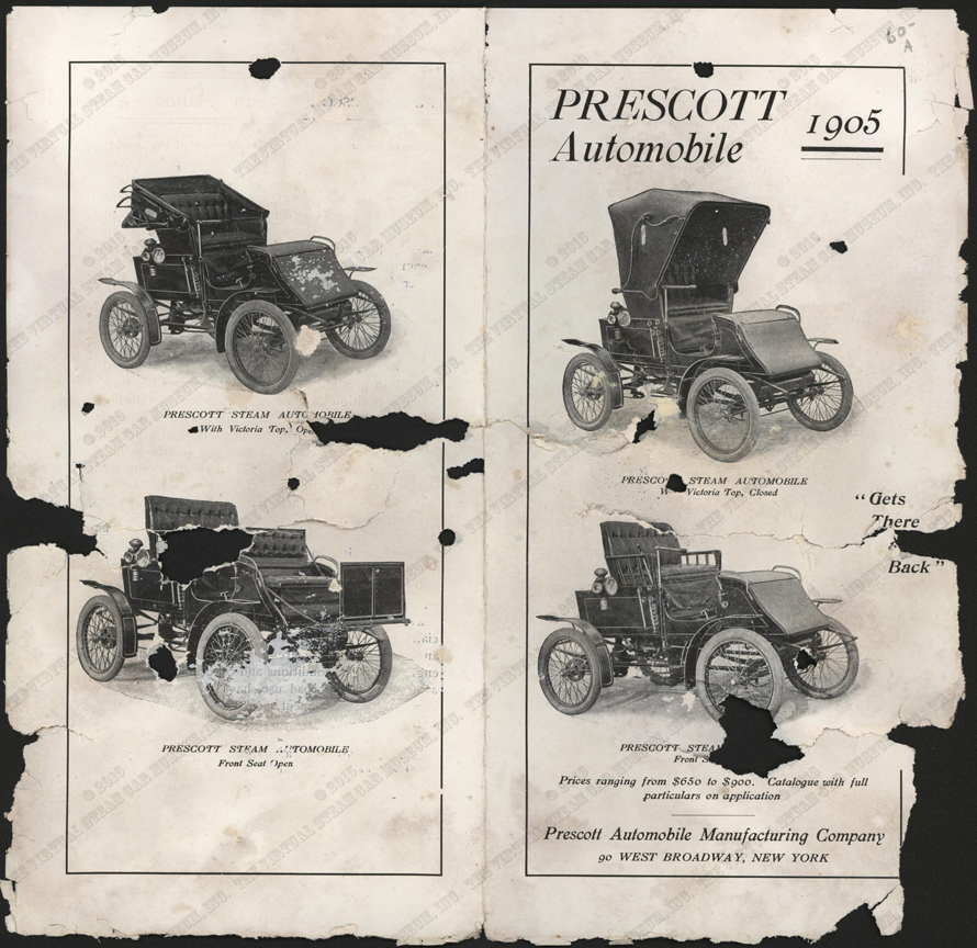 Prescott Automobile Manufacturing Company, Trade Catalogue, 1905
