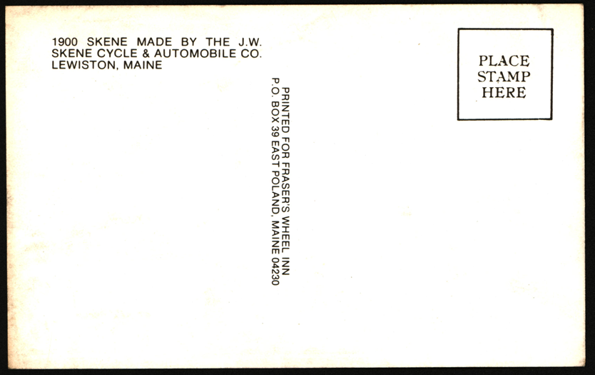 Skene American Automobile Company, Springfield, MA  Post Card