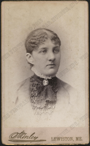 Jennie Ambrose, Lewiston ME 1881 Stanley Photograph Carte De Viste Front