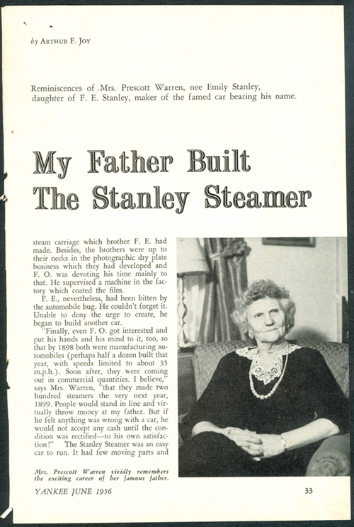 My Father Built the Stanley Steamer