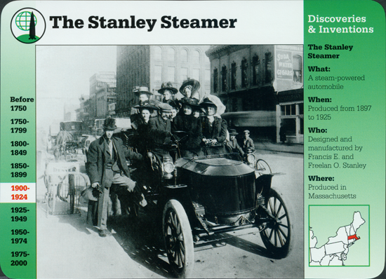 Stanley Steam Car Card, Grolier, Inc. 1996