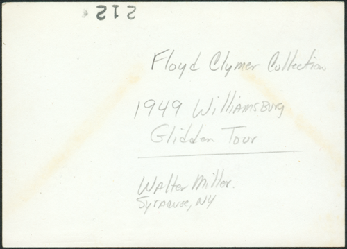 Stanley on the 1949 Glidden Tour in Williamsburg, VA