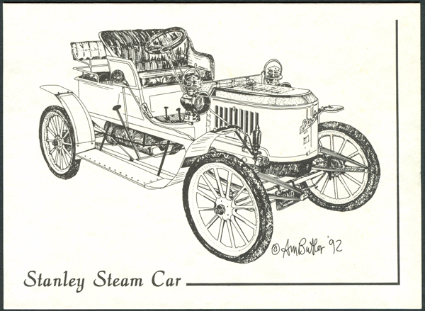 Stanley Steam Car Note  Card