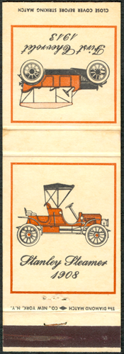 Stanley Steam Car Match Book