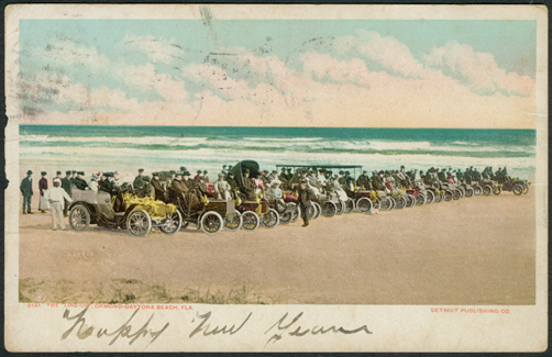 Ormond Beach Postcard THE LINE UP December 29, 1905