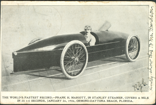 Fred Marriott in The Rocket 1906 Photo Postcard
