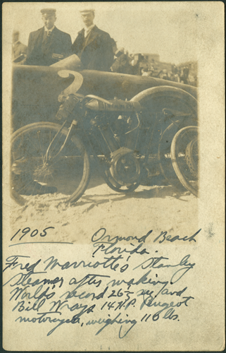 RPPC Fred Marriot's Racer & Bill Wray's Motorcycle
